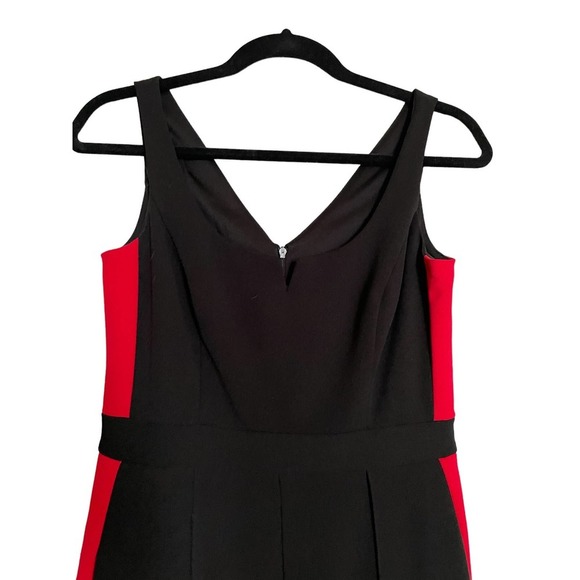 MG Womens Wide Leg Jumpsuit w/ Pockets Sleeveless Size 2 Black/Red - Picture 5 of 8